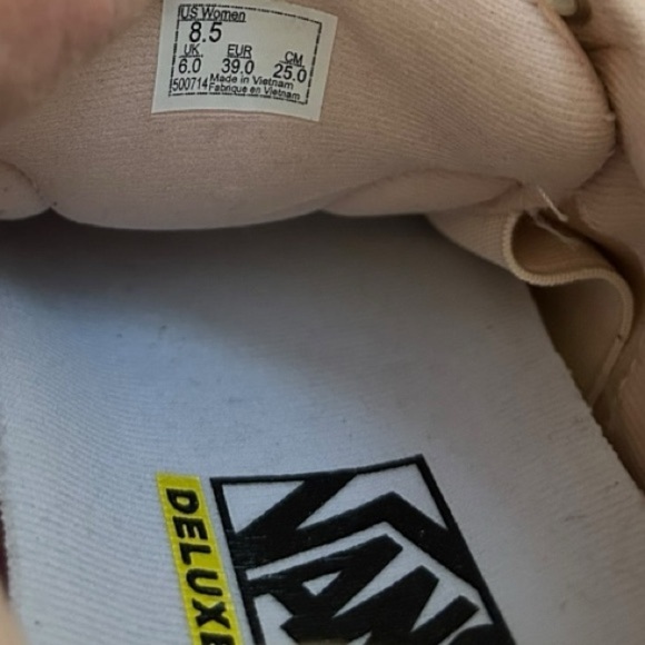 NEW VANS Ward Old Skool Low Top Sneakers Rose Smoke Pink and White Sz 8.5 - Picture 6 of 6